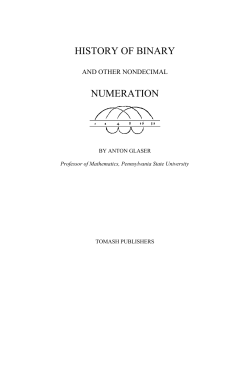 History of Binary and Other Nondecimal Numeration