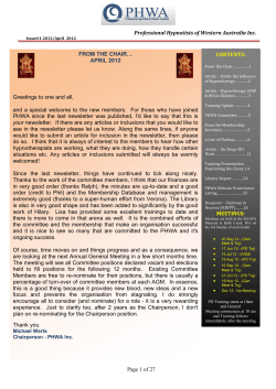 MEETINGS - Professional Hypnotherapists of Australia inc.