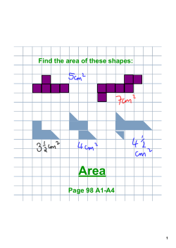 Find the area of these shapes: Page 98 A1A4