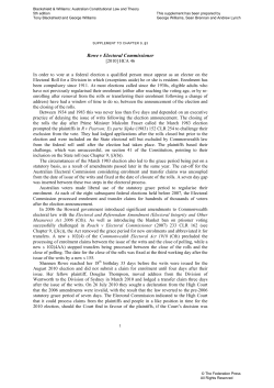 Rowe v Electoral Commissioner