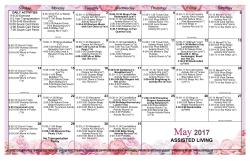 Activity Calendar - The Village at Woods Edge