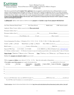 Eastern Michigan University Financial Statement of Responsibility