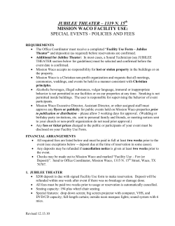 jubilee theater &ndash; 1319 n. 15 mission waco facility use