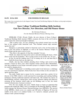 Snow College Traditional Building Skills Institute