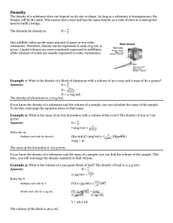 Density - Mayfield City Schools