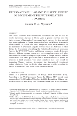 INTERNATIONAL LAWAND THE SETTLEMENT