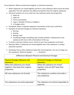 Differences Between Physical and Chemical Changes Physical
