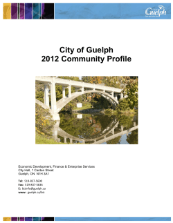 City of Guelph &ndash; 2012 Community Profile