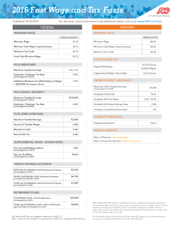 2016 Fast Wage and Tax Facts