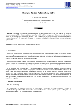 Identifying Deletion Mutation Using Matrix