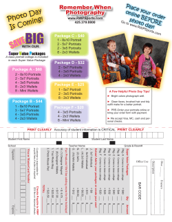 School Order Form - Remember When Photography