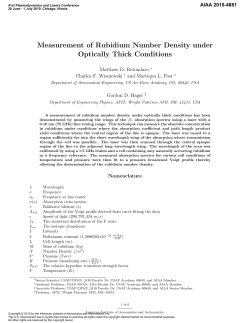 Measurement of Rubidium Number Density Under Optically Thick