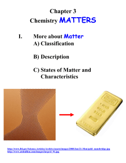 Lecture Outline for Chp 3