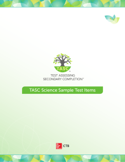 TASC Science Sample Test Items