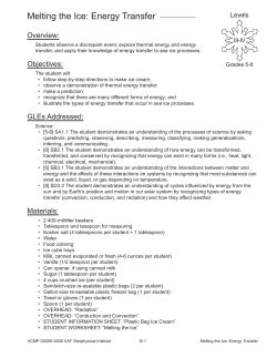Melting the Ice: Energy Transfer - Arctic Climate Modeling Program