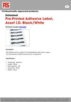 RS Stock number 450-6265 - RS Components International