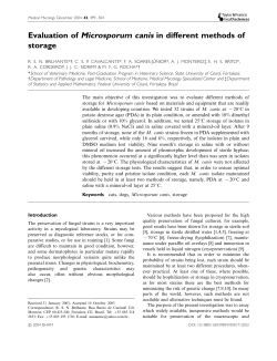 Evaluation of Microsporum canis in different