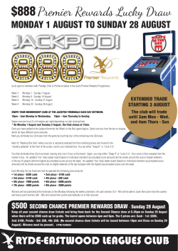 888Premier Rewards Lucky Draw