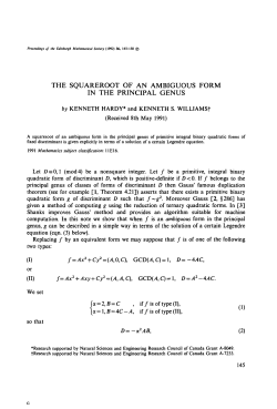 The squareroot of an ambiguous form in the principal genus
