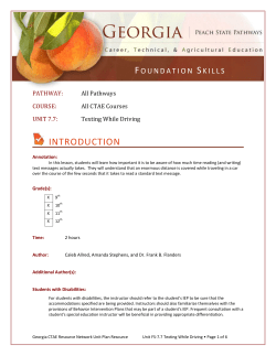 INTRODUCTION - Georgia CTAE | Home