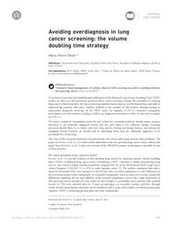 Avoiding overdiagnosis in lung cancer screening