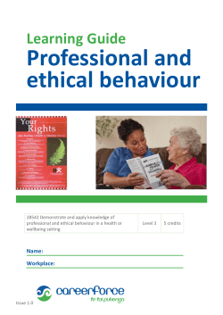 Professional and ethical behaviour