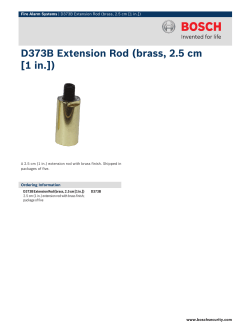 D373B Extension Rod (brass, 2.5 cm [1 in.])