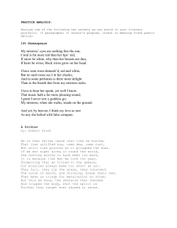 Practice Poetry Exercise