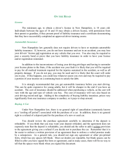 Buying A Car And Repair Work - New Hampshire Bar Association