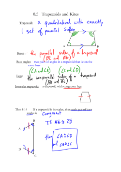 8.5 Trapezoids and Kites