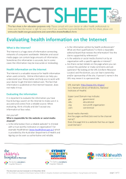 Evaluating health information on the Internet