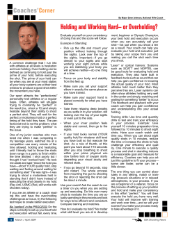 Holding and Working Hard– or Overholding?