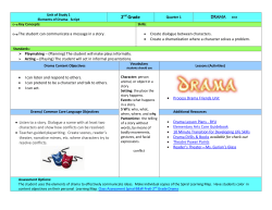 Drama 2nd Grade - Granite School District