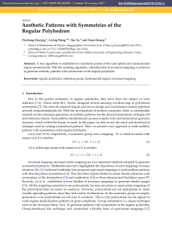 Aesthetic Patterns with Symmetries of the Regular Polyhedron