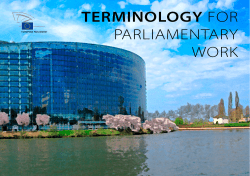 terminology for parliamentary work