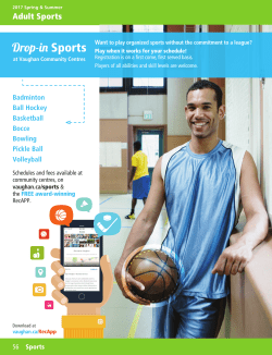 Drop-in Sports - the City of Vaughan
