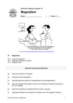 Magnetism - nyghsec3physics