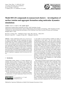 Model HULIS compounds in nanoaerosol clusters