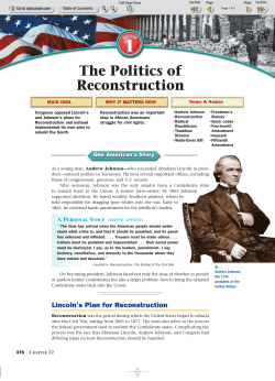 The Politics of Reconstruction