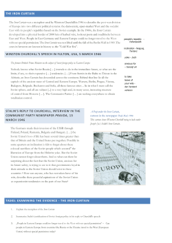 the iron curtain winston churchill`s speech in fulton