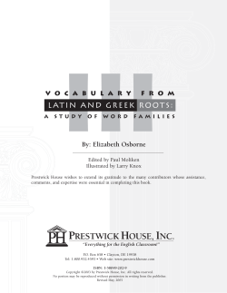 Unit One - Mrs. Romero`s English Class