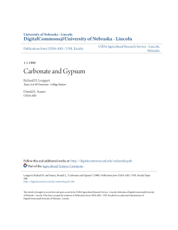 Carbonate and Gypsum - DigitalCommons@University of Nebraska