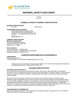 MATERIAL SAFETY DATA SHEET