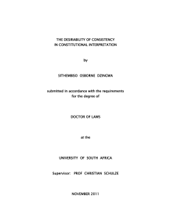 THE DESIRABILITY OF CONSISTENCY IN CONSTITUTIONAL