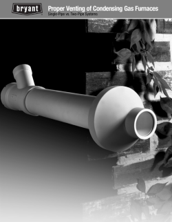 Proper Venting of Condensing Gas Furnaces