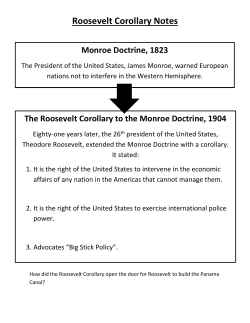 Roosevelt Corollary Notes