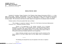 ALBANO, Chalum B - Civil Service Commission