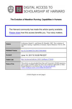 The Evolution of Marathon Running: Capabilities in Humans The