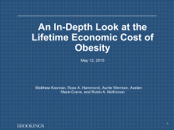 An In-Depth Look at the Lifetime Economic Cost of Obesity
