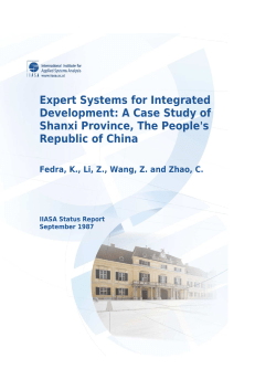 Expert Systems for Integrated Development: A Case